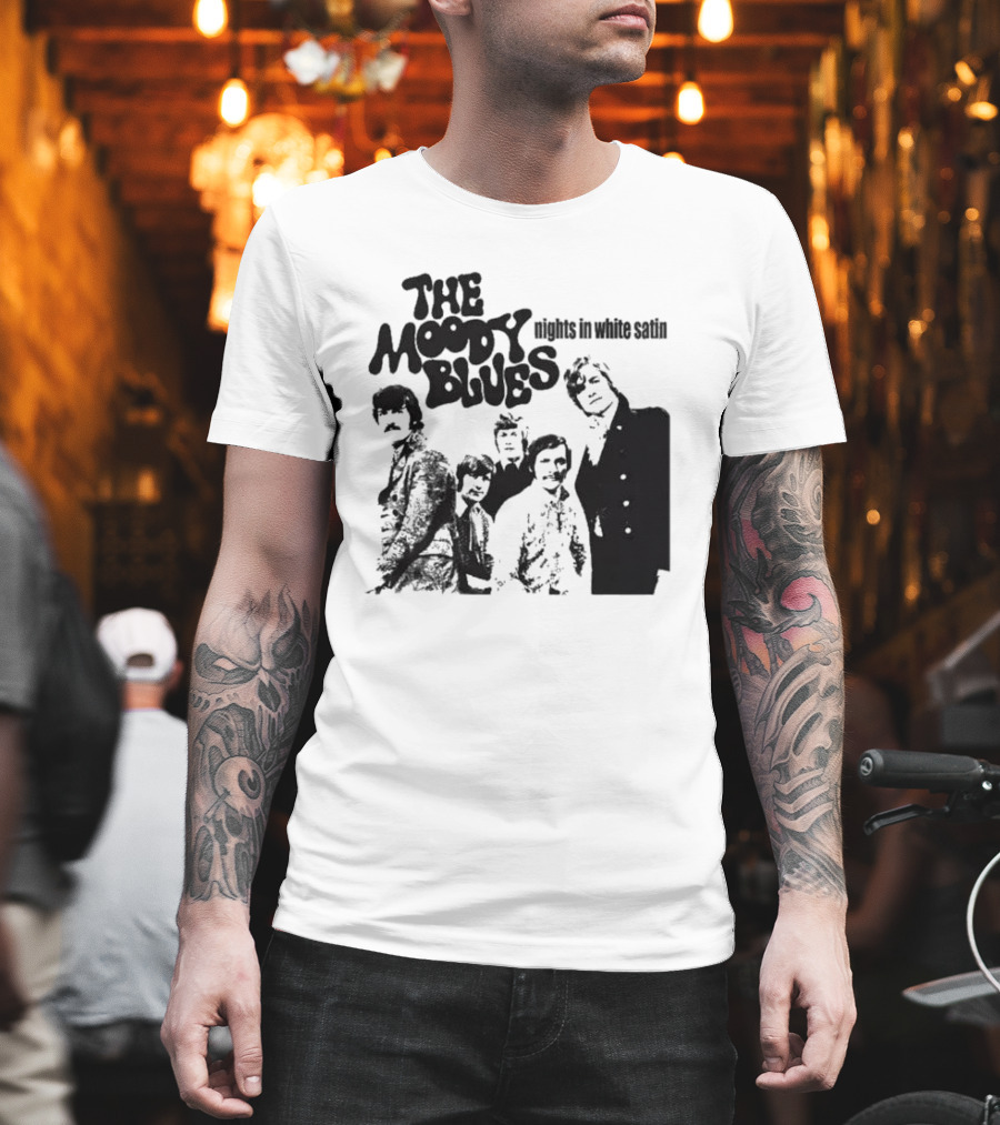 The Moody Blues Nights In White Satin Vintage Band Photo T-Shirt