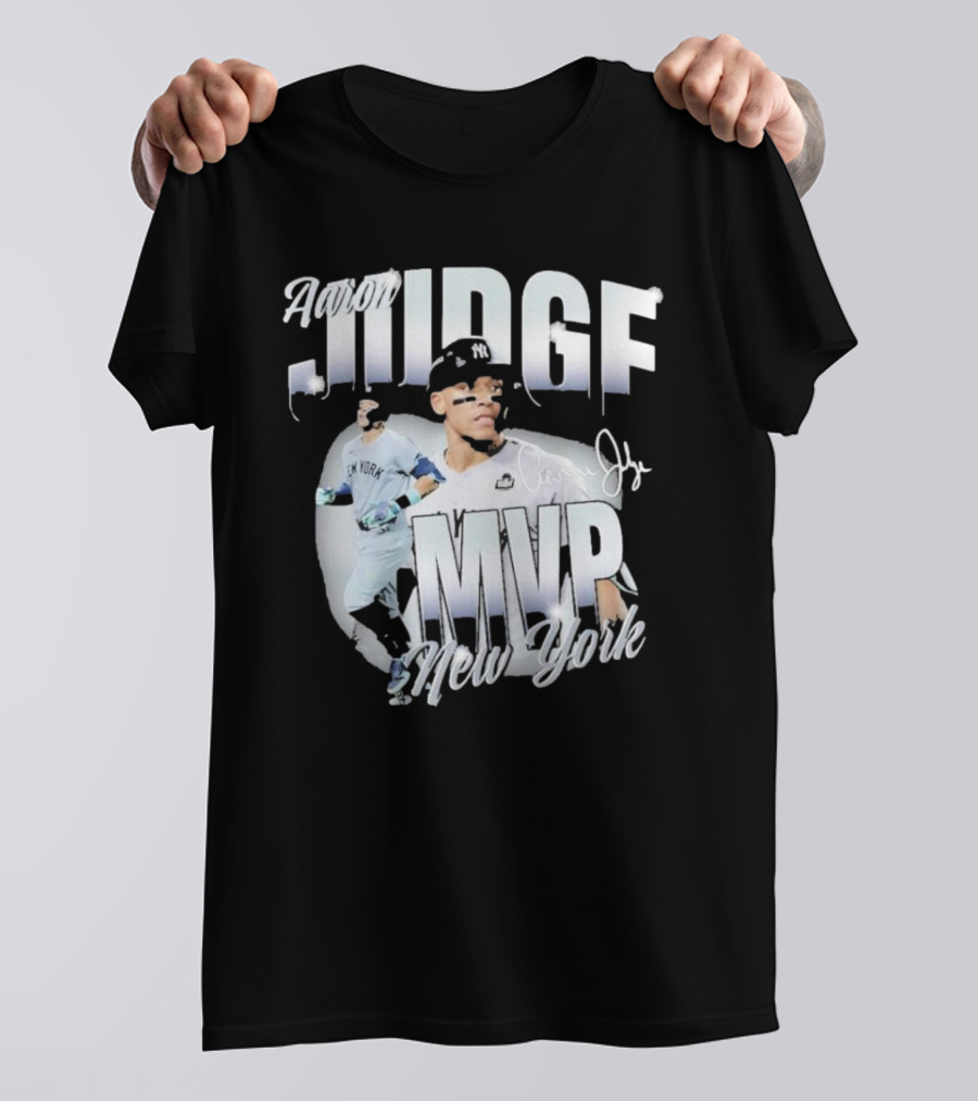 Aaron Judge New York Yankees MVP Signature Collection T-Shirt