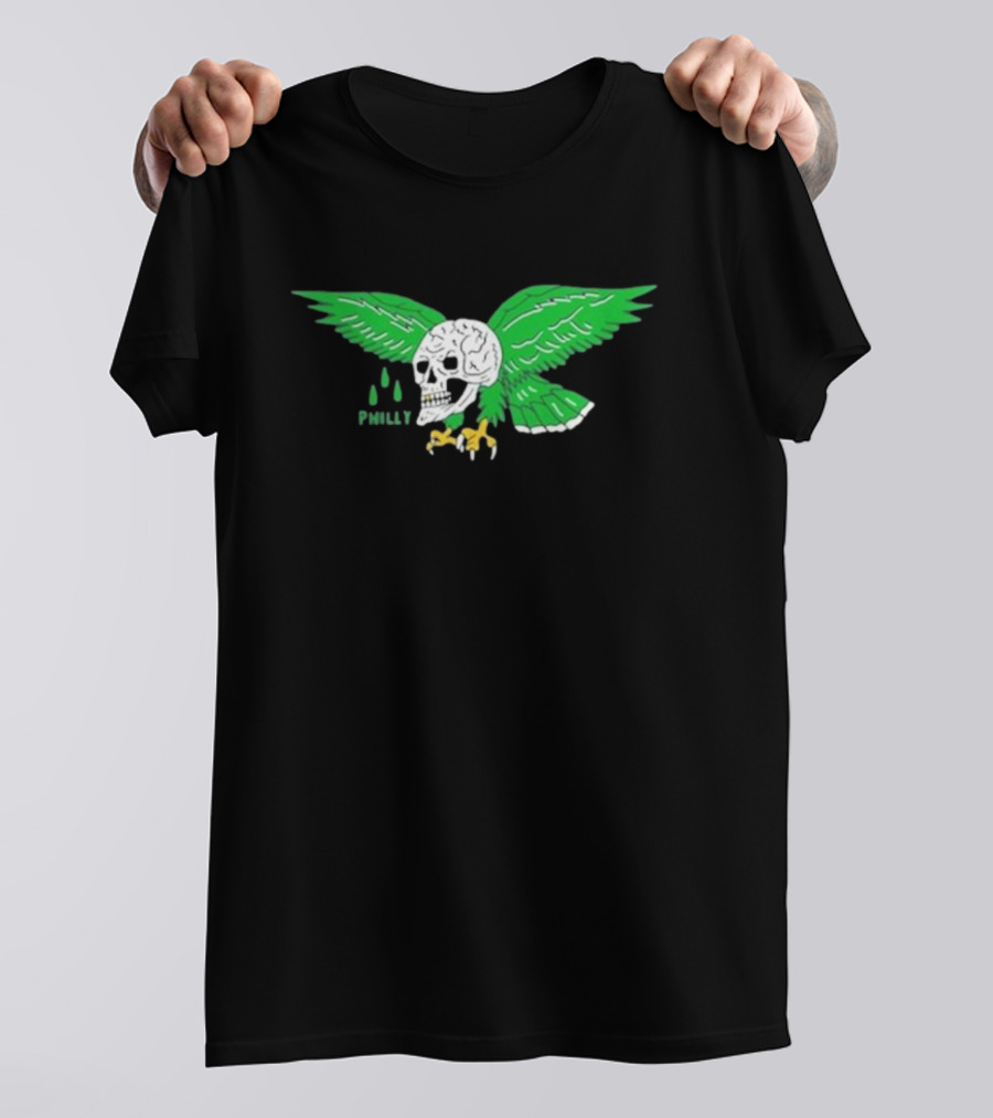 Heavyslime Philly Eagle Skull Wings T-Shirt