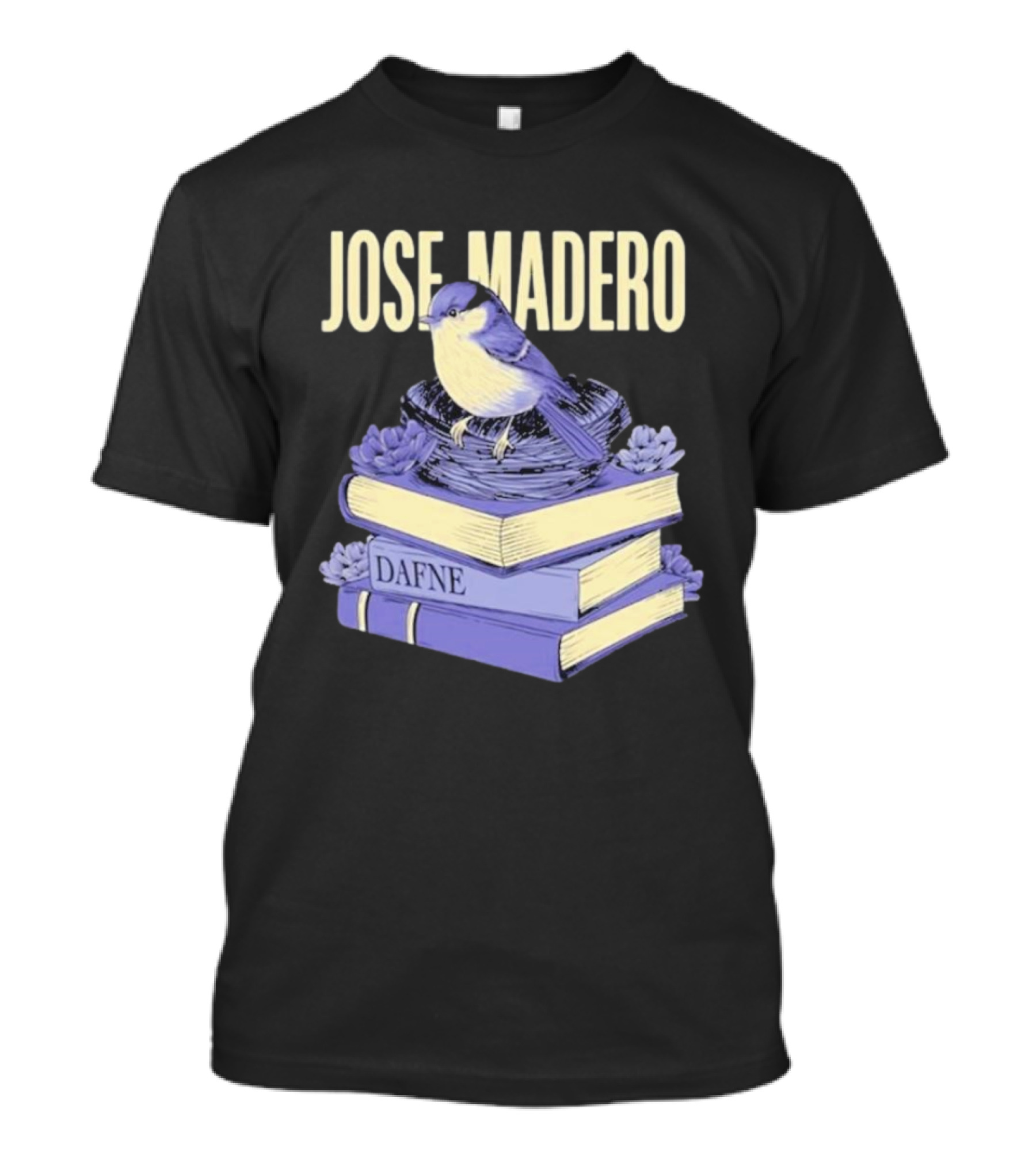 José Madero Dafne Bird On Books T-Shirt