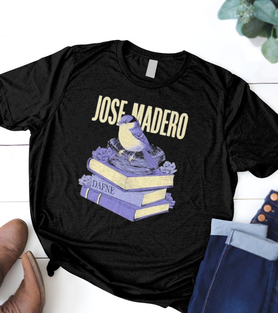 José Madero Dafne Bird On Books T-Shirt
