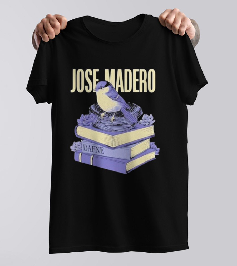 José Madero Dafne Bird On Books T-Shirt