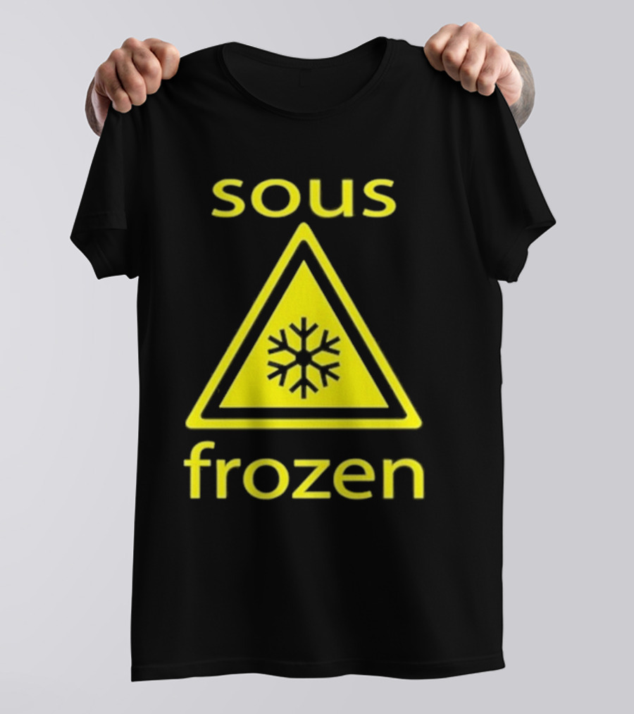 Sous Frozen Snowflake Warning Triangle T-Shirt