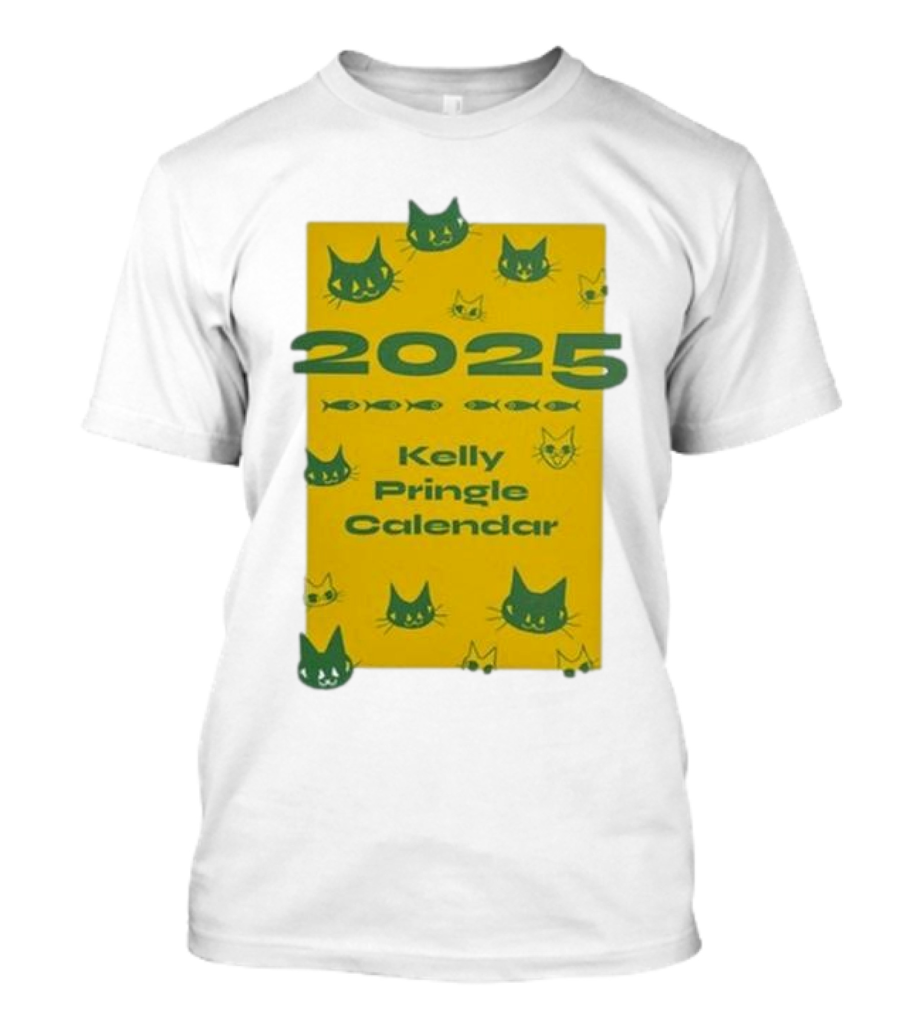 2025 Kelly Pringle Cat Calendar T-Shirt