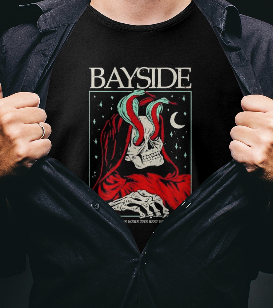 Bayside Cobras Skull With Snakes The Wasted Years Were The Best We’d Ever Have T-Shirt