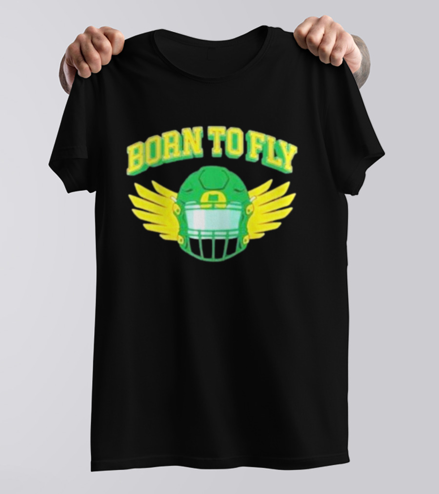 Born To Fly Football Helmet With Wings T-Shirt