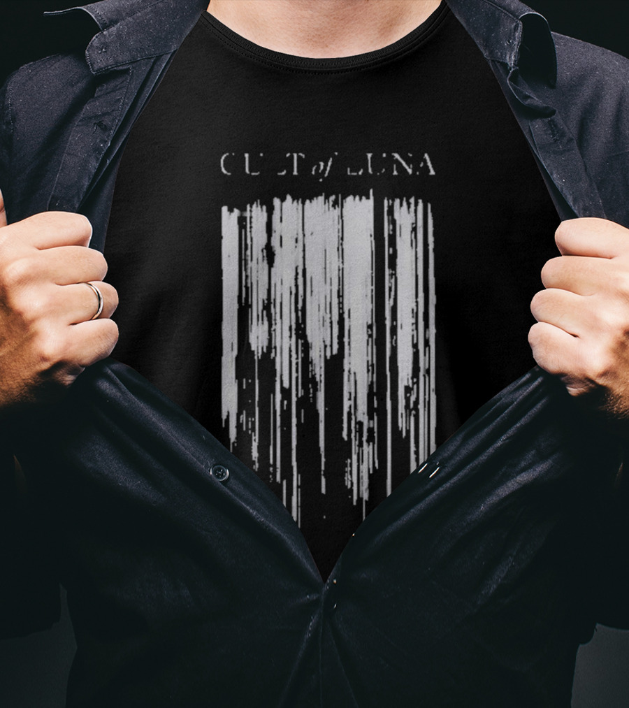 Cult Of Luna Vertikal Abstract Black Lines T-Shirt