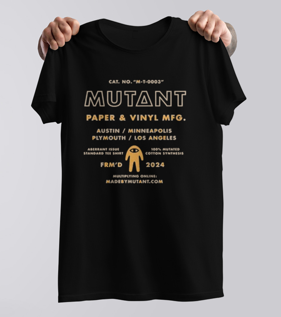 MUTANT Paper Vinyl MFG Austin Minneapolis Plymouth Los Angeles T-Shirt