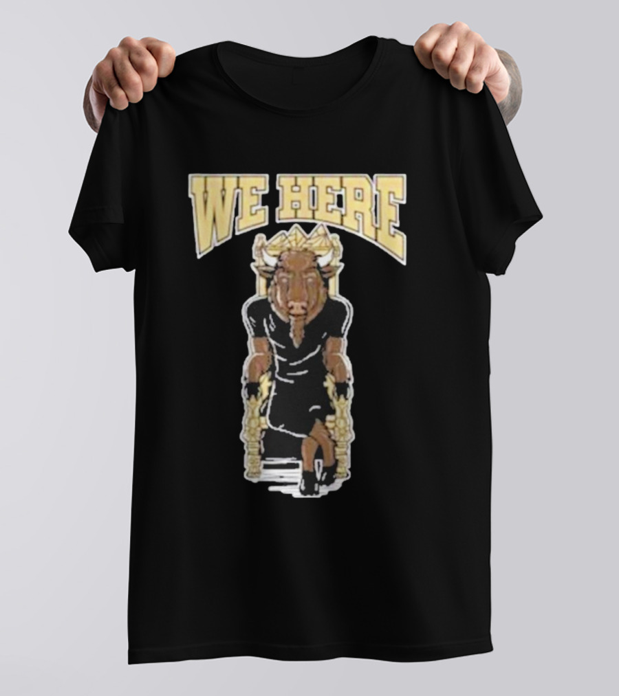 WE HERE Buffalo Bull King On Throne T-Shirt