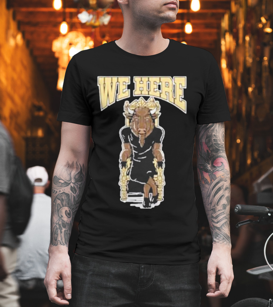 WE HERE Buffalo Bull King On Throne T-Shirt