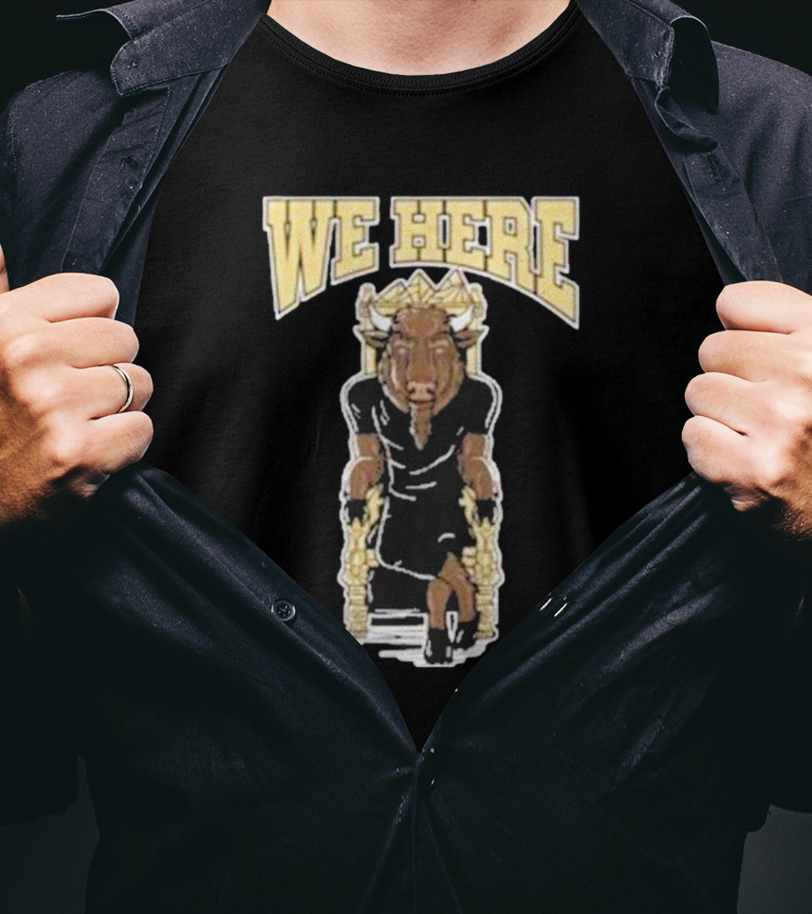 WE HERE Buffalo Bull King On Throne T-Shirt