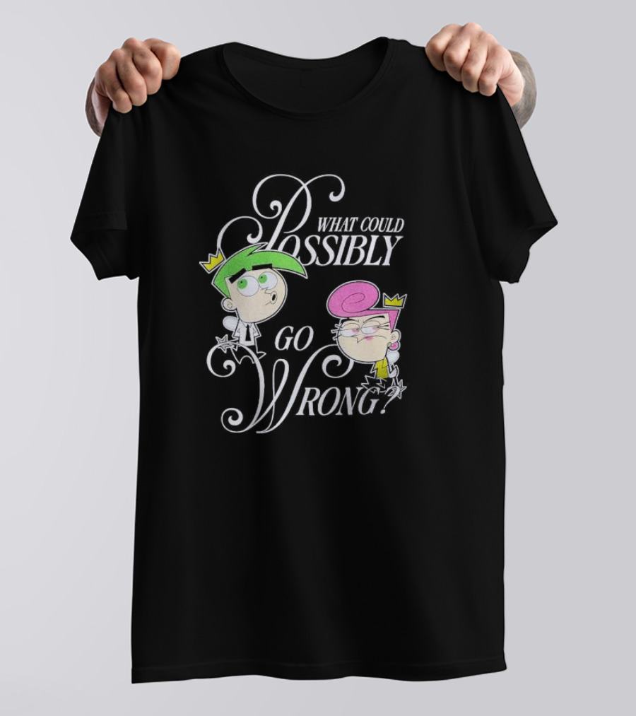 What Could Possibly Go Wrong Fairy OddParents Cosmo And Wanda T-Shirt