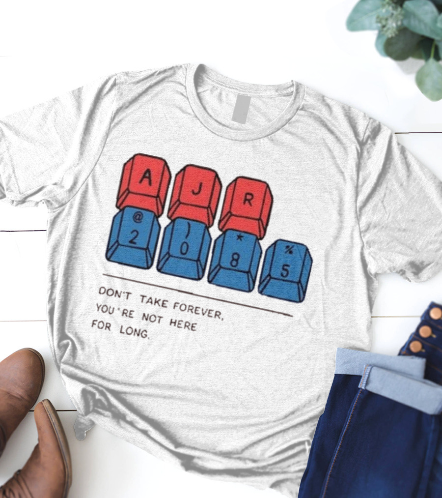 AJR Brothers 2085 Livestream Don't Take Forever Keyboard Keys T-Shirt