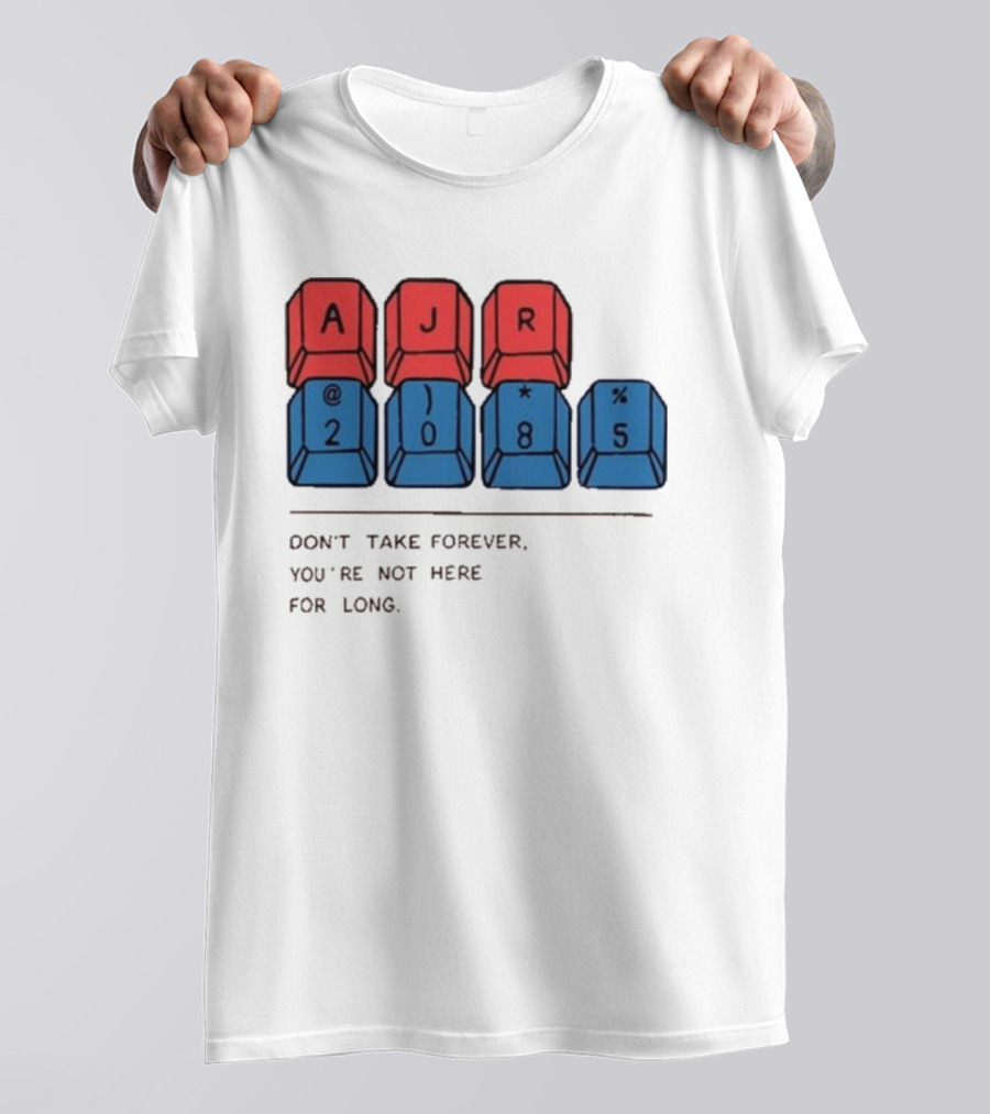 AJR Brothers 2085 Livestream Don't Take Forever Keyboard Keys T-Shirt