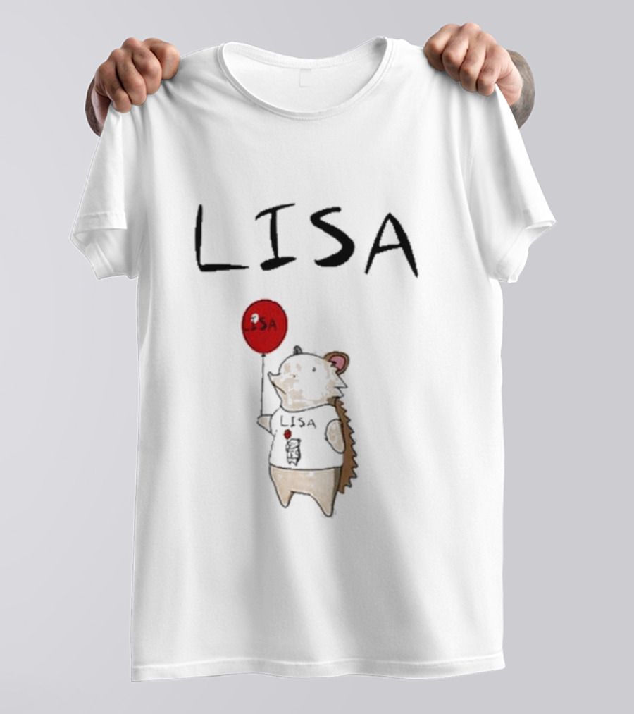 Natural Habitat Lisa Hedgehog Holding Red Balloon T-Shirt