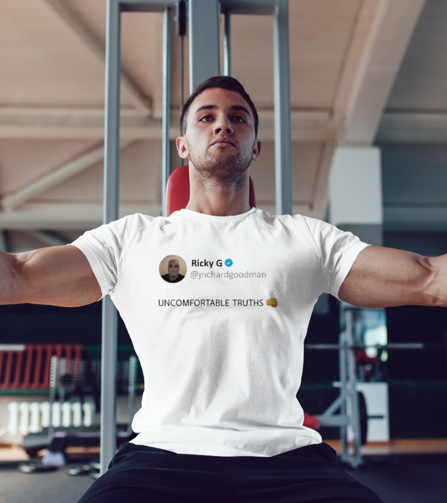 Ricky G Uncomfortable Truths @jrichardgoodman Fist Emoji T-Shirt