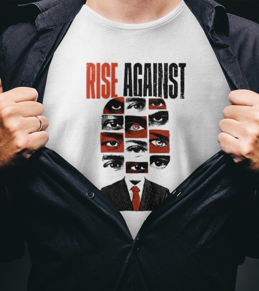 RISE AGAINST Eyes And Suit Big Brother Surveillance T-Shirt