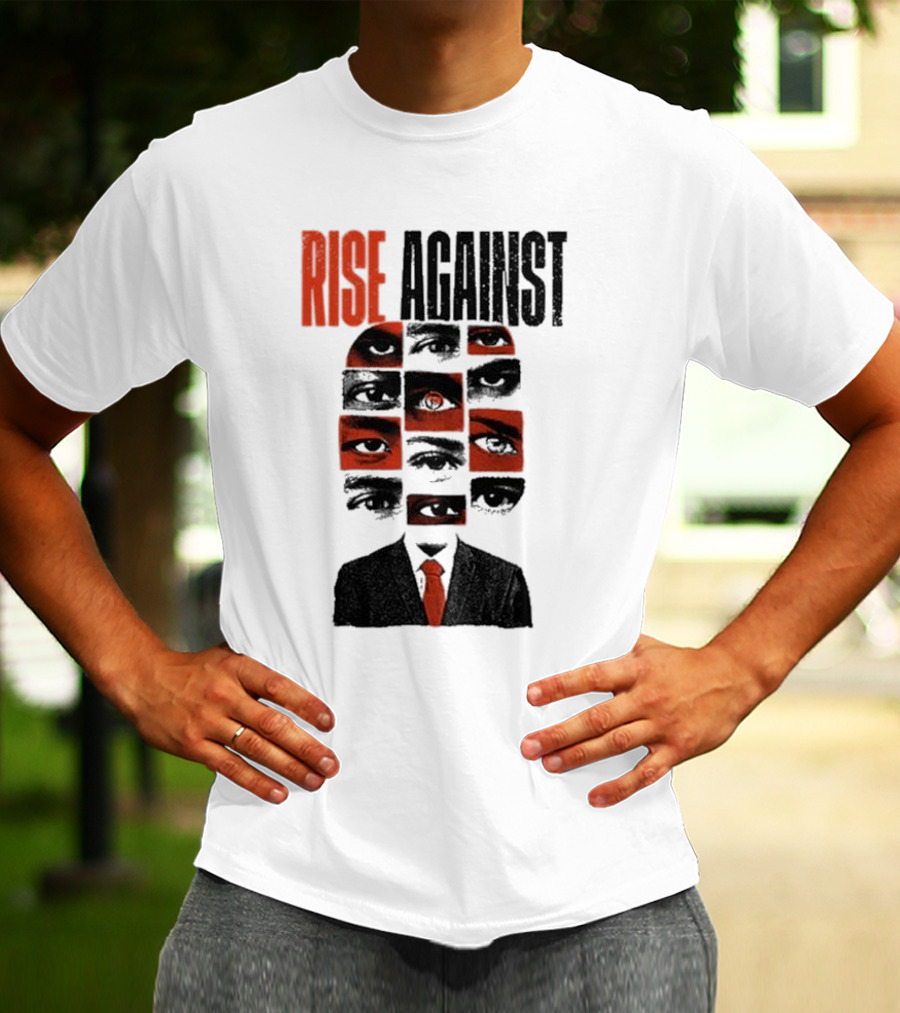 RISE AGAINST Eyes And Suit Big Brother Surveillance T-Shirt