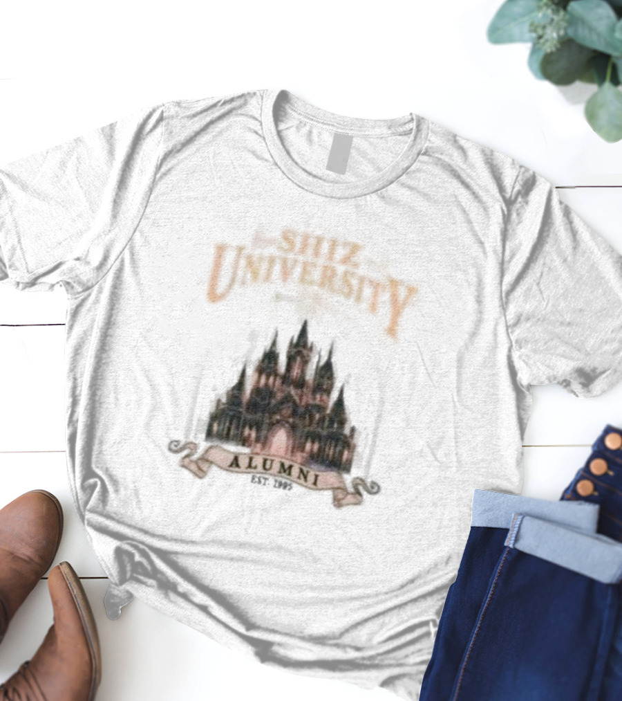 Shiz University Alumni Est 1995 Gothic Castle Emblem T-Shirt