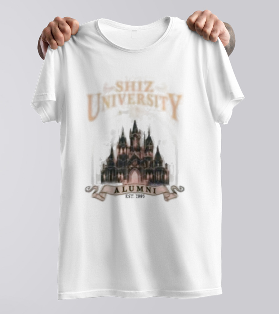 Shiz University Alumni Est 1995 Gothic Castle Emblem T-Shirt