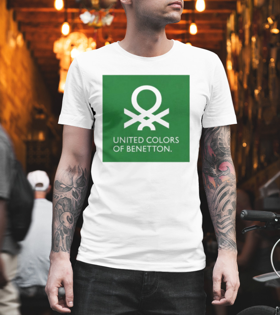 United Colors Of Benetton Green Emblem Fashion Brand T-Shirt