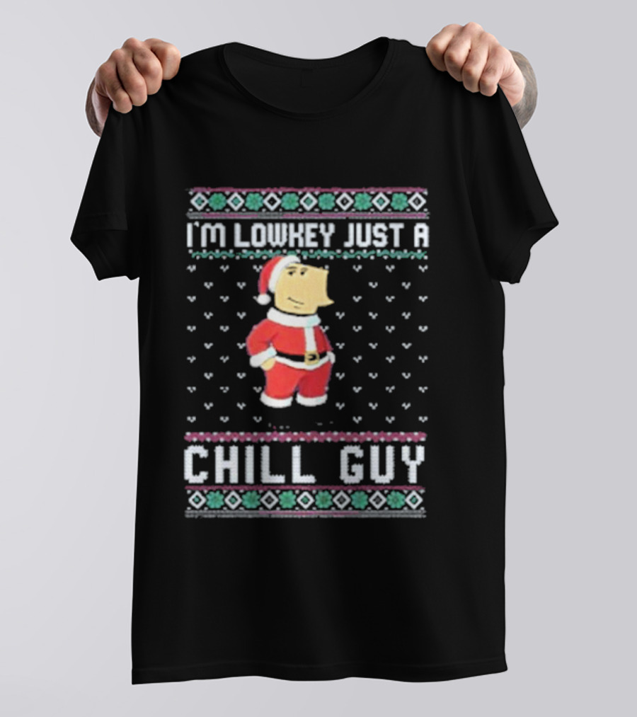 I’m Lowkey Just A Chill Guy Christmas Santa T-Shirt