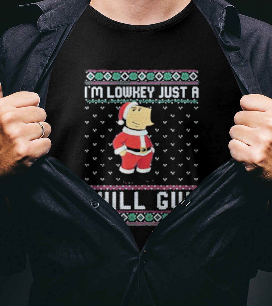 I’m Lowkey Just A Chill Guy Christmas Santa T-Shirt