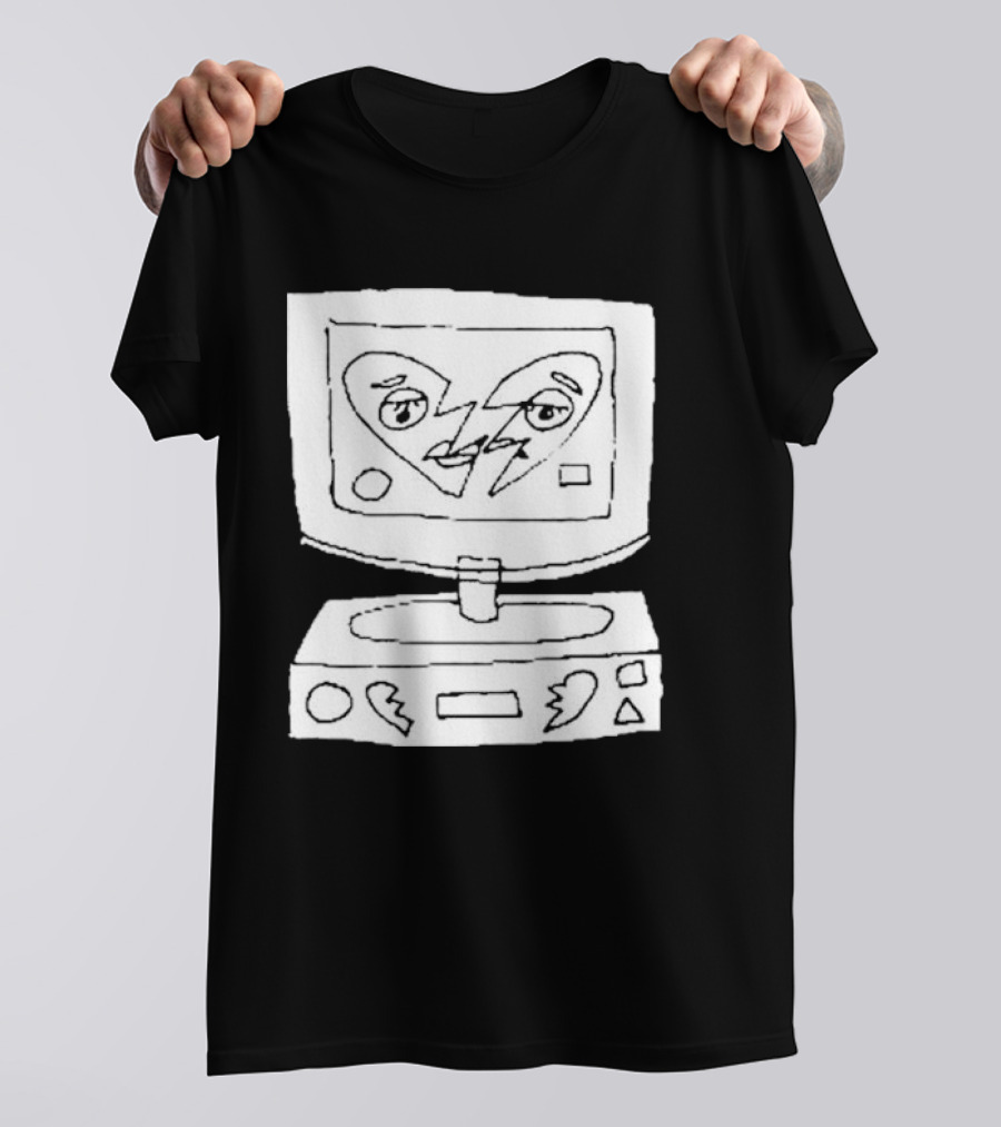 James Marriott Broken Heart Sketch Retro Computer T-Shirt