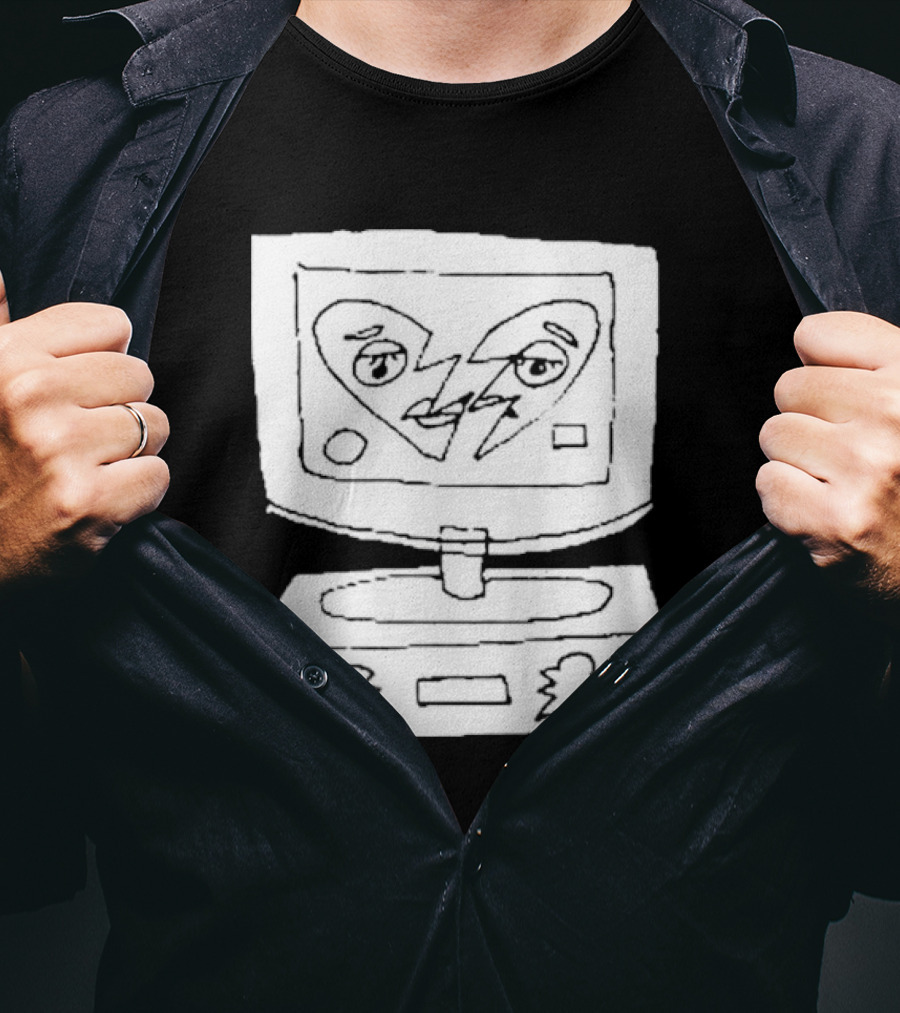 James Marriott Broken Heart Sketch Retro Computer T-Shirt