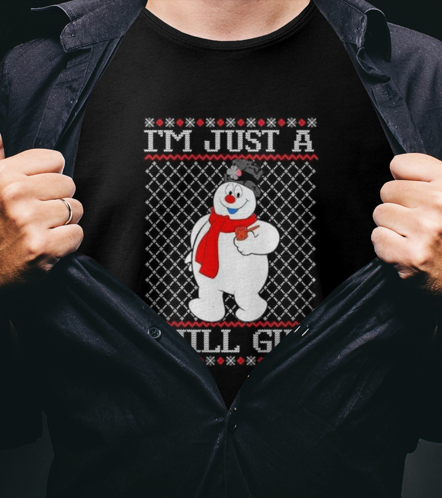 I'm Just A Chill Guy Snowman Ugly Christmas T-Shirt