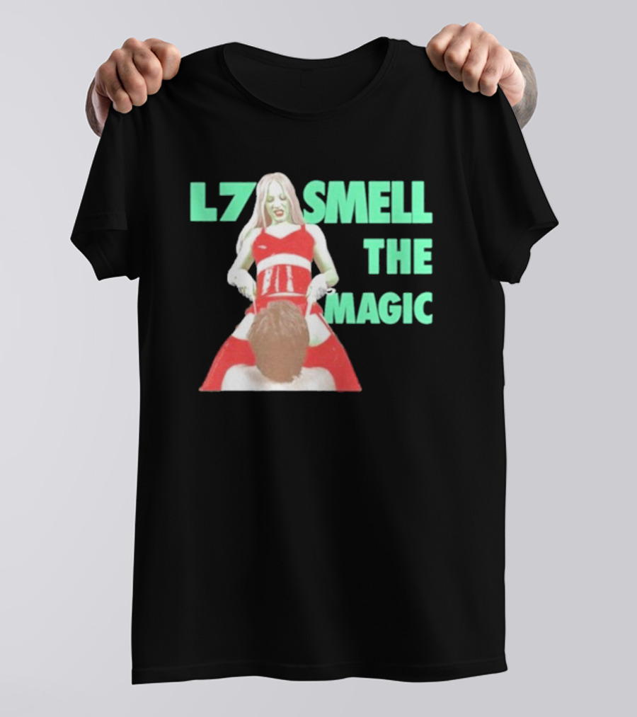 L7 Smell The Magic Band Bold Retro T-Shirt