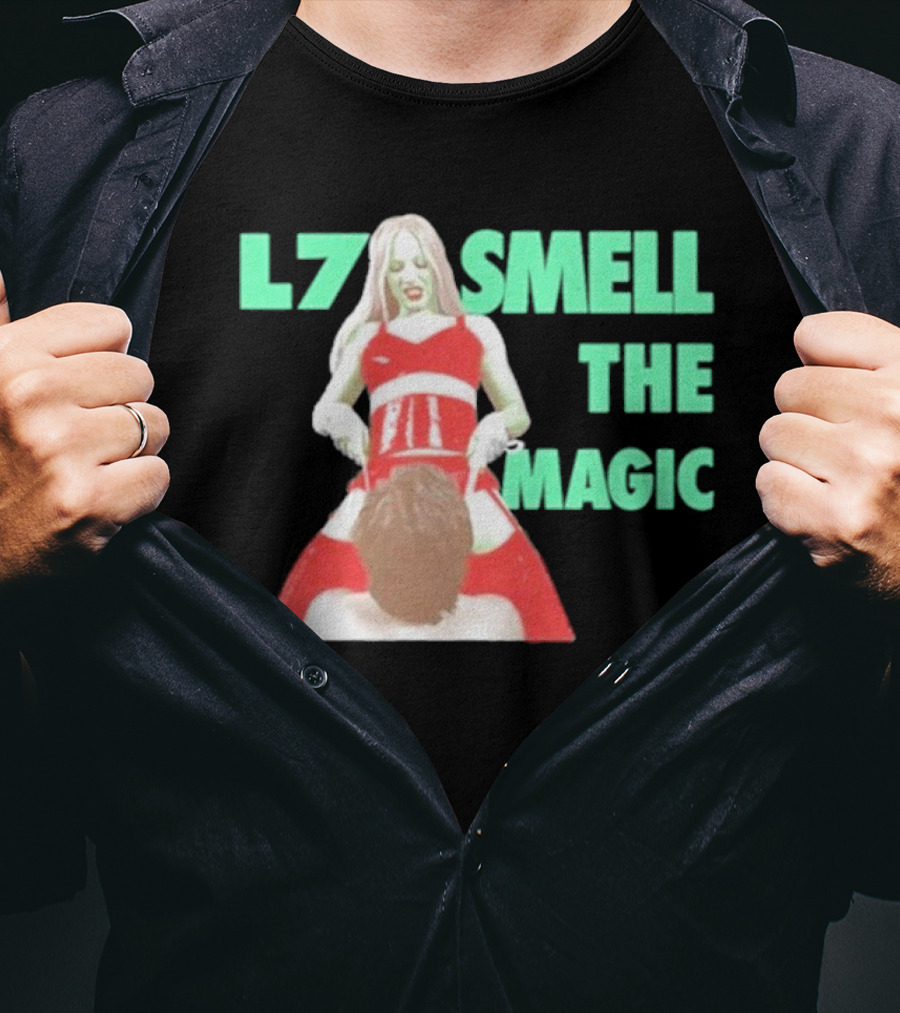 L7 Smell The Magic Band Bold Retro T-Shirt