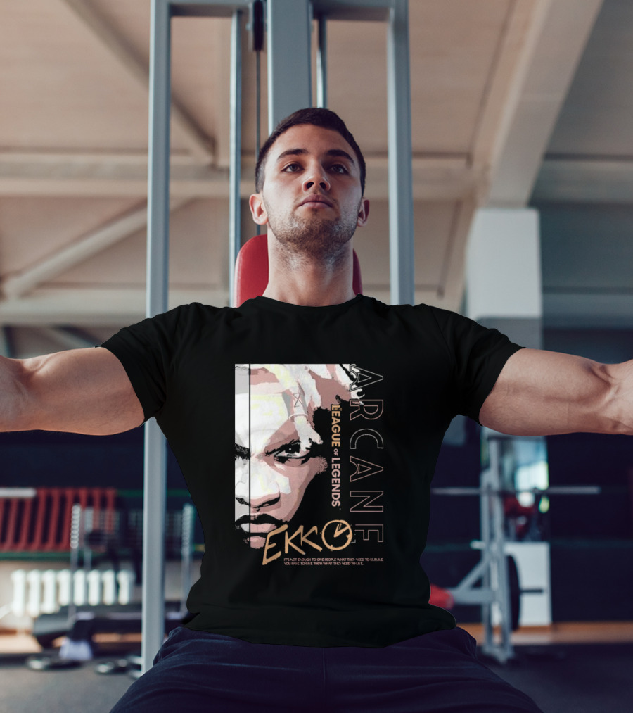 League Of Legends Arcane Ekko Brown It's Not Enough To Give People What They Need To Survive You Have To Give Them What They Need To Live T-Shirt