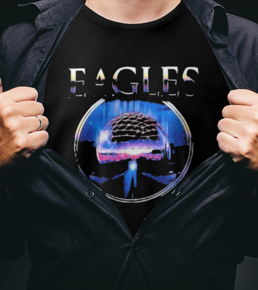 Eagles Geodesic Sphere Illuminated Night Scene T-Shirt