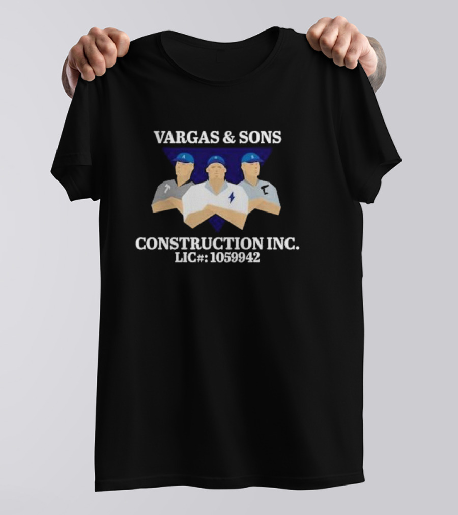 Vargas And Sons Construction Inc Lic 1059942 T-Shirt