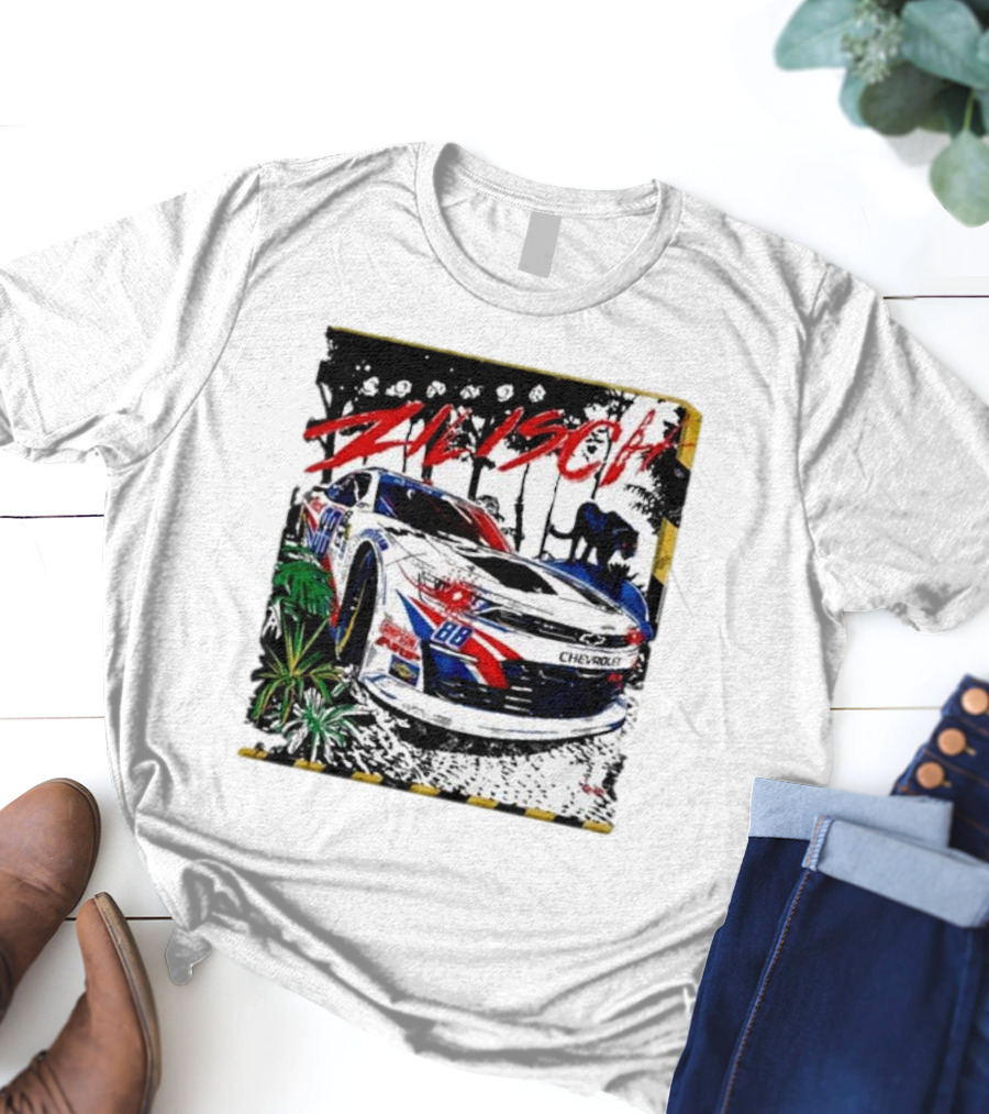 Zilisch 88 Chevrolet Racing Car Jungle Scene T-Shirt