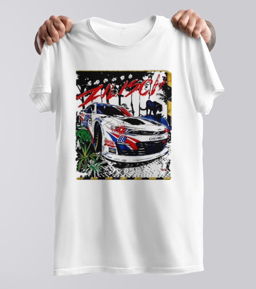 Zilisch 88 Chevrolet Racing Car Jungle Scene T-Shirt