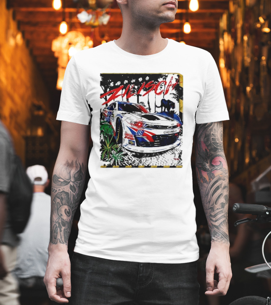 Zilisch 88 Chevrolet Racing Car Jungle Scene T-Shirt