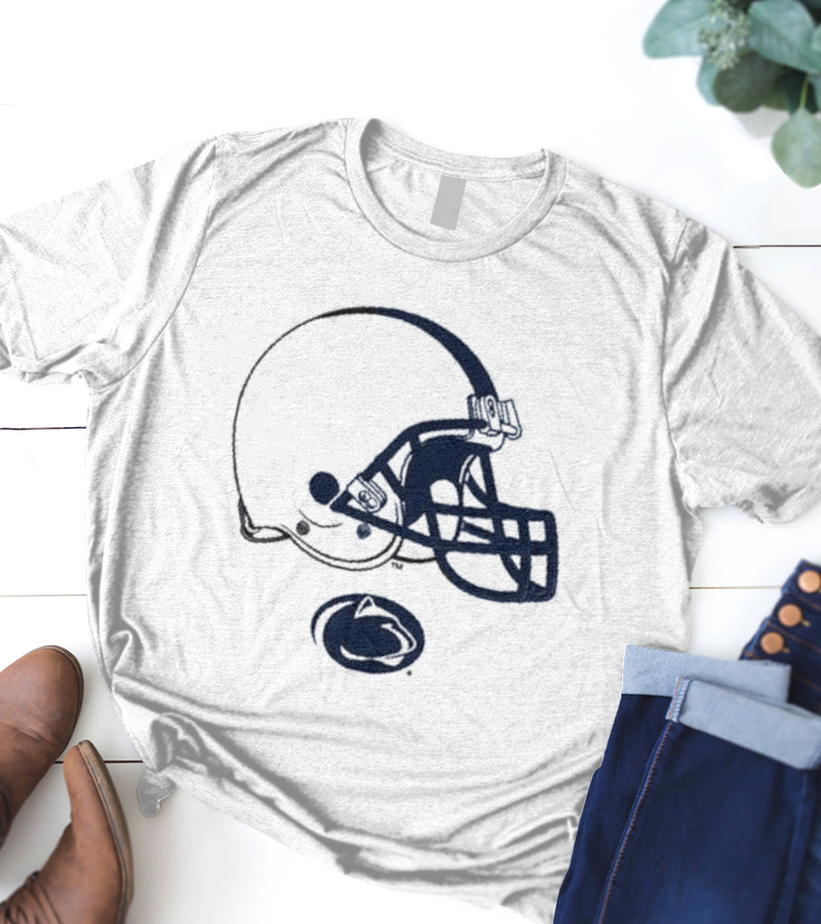 Penn State Nittany Lions Football White Helmet T-Shirt
