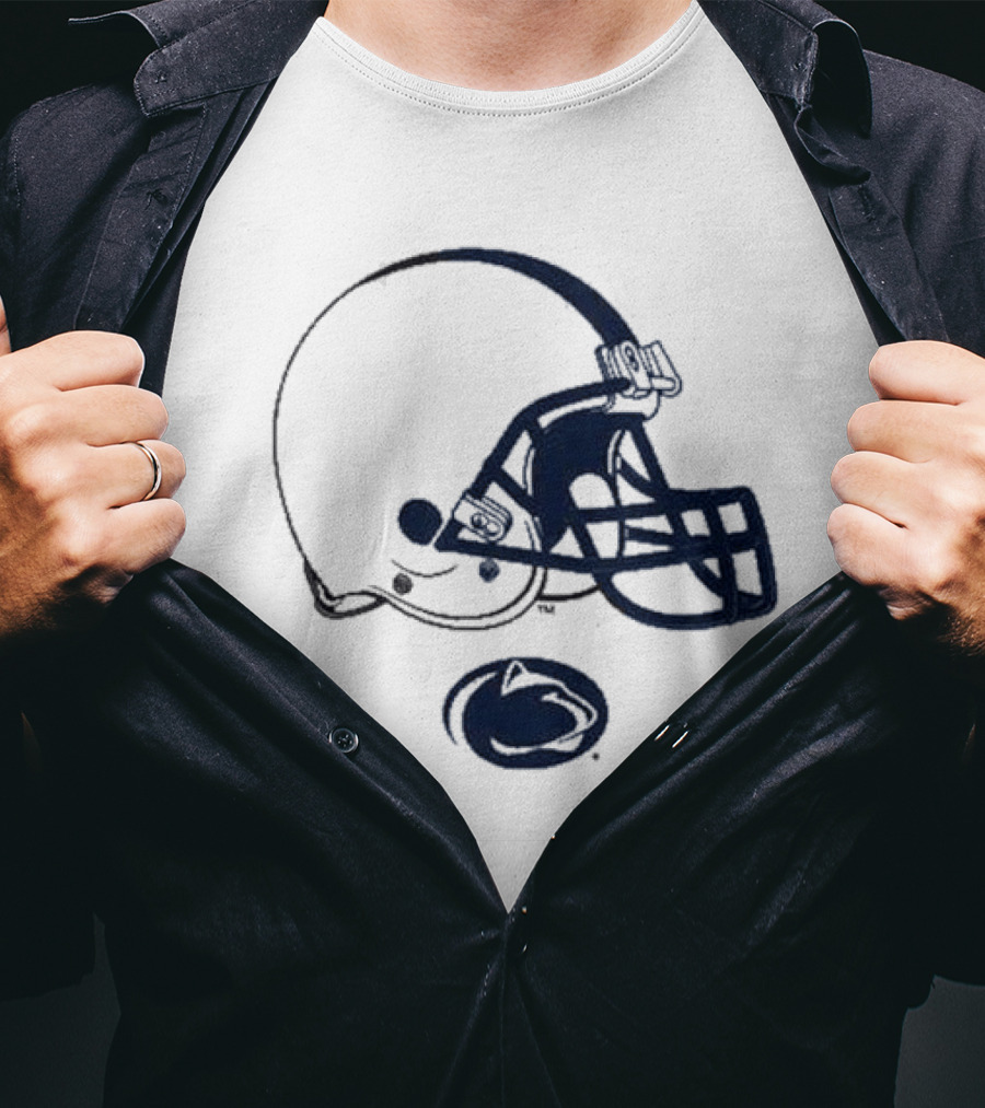 Penn State Nittany Lions Football White Helmet T-Shirt
