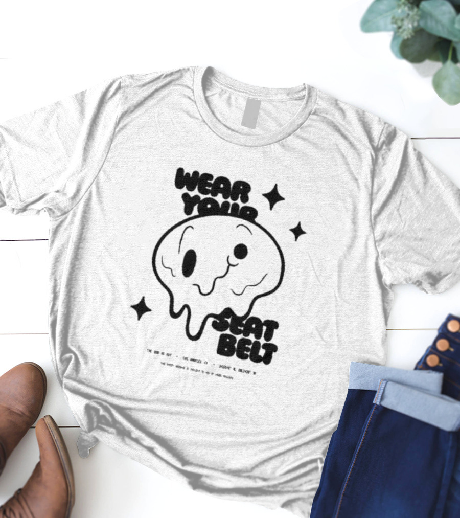 The Odd 1S Out Wear Your Seatbelt Melting Face Safety Reminder T-Shirt