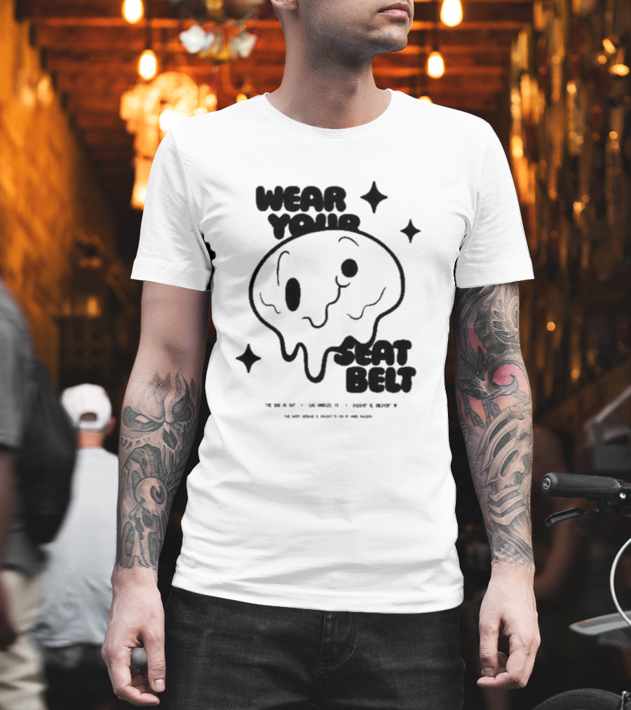 The Odd 1S Out Wear Your Seatbelt Melting Face Safety Reminder T-Shirt