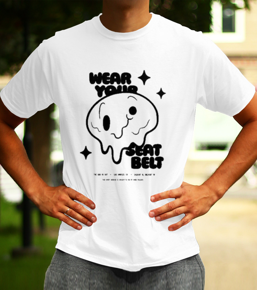 The Odd 1S Out Wear Your Seatbelt Melting Face Safety Reminder T-Shirt