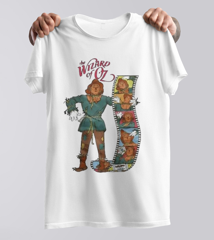 The Wizard Of Oz Movie Scarecrow Filmstrip If I Only Had A Brain T-Shirt