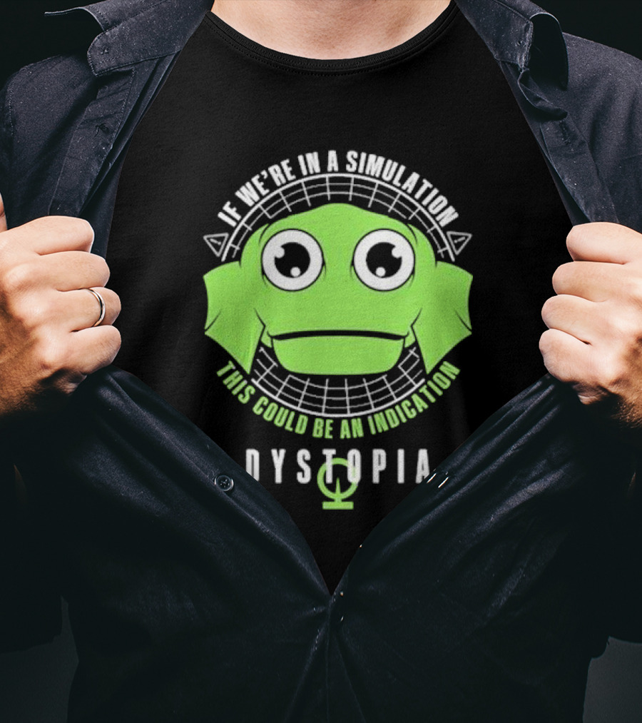 Dystopia If We're In A Simulation This Could Be An Indication Alien Face T-Shirt