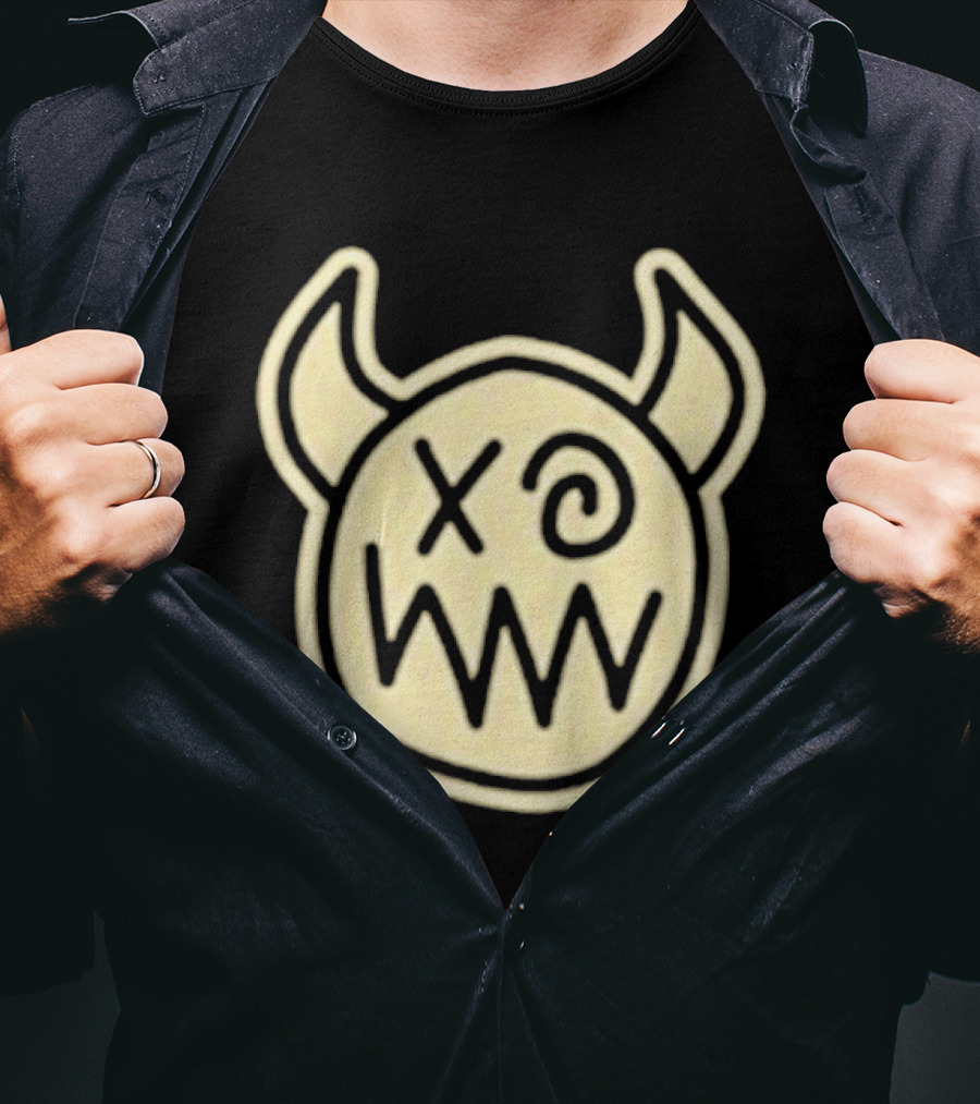 Joey Valence And Brae Double XP Demon Icon With Horns And Crossed Eyes T-Shirt