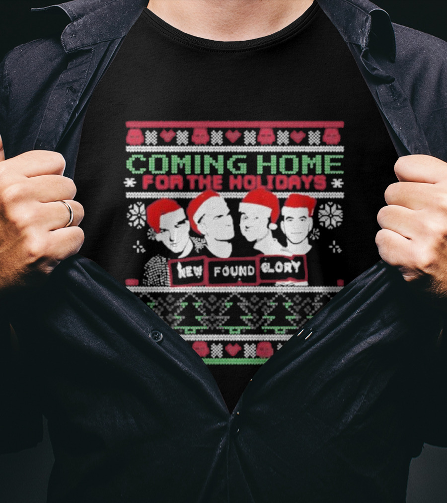 New Found Glory Coming Home For The Holidays Ugly Sweater Band T-Shirt