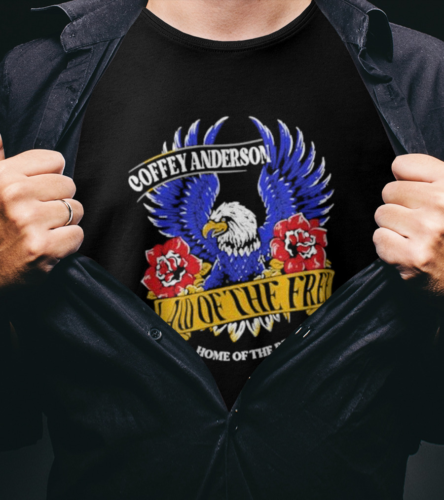 Coffey Anderson Land Of The Free Home Of The Brave Eagle Roses T-Shirt