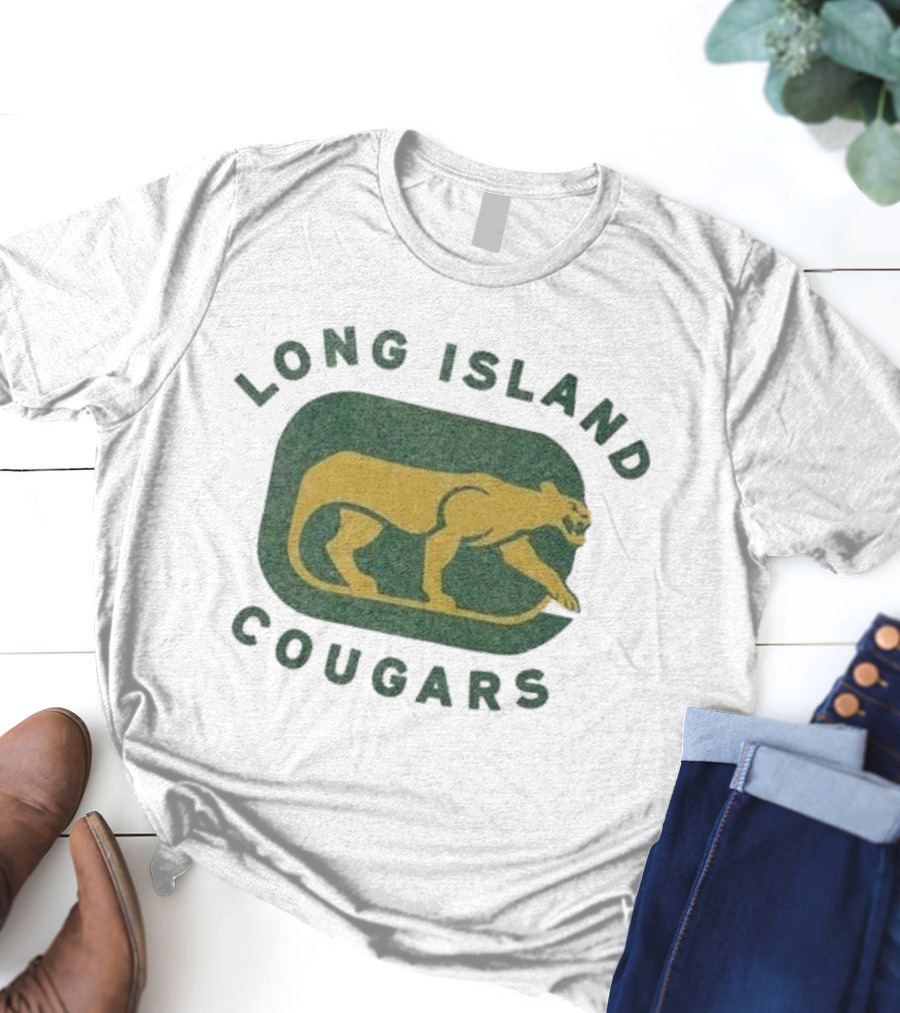 Long Island Cougars New York Hockey Team Iconic T-Shirt