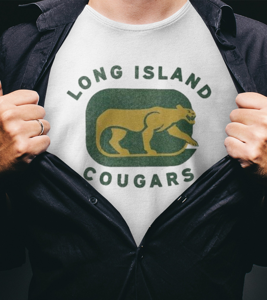 Long Island Cougars New York Hockey Team Iconic T-Shirt